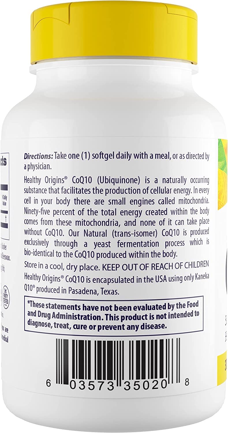 Healthy Origins CoQ10 (Kaneka Q10), 300 mg - Heart Health & Energy Supplement - Gluten Healthy Origins uk supplements