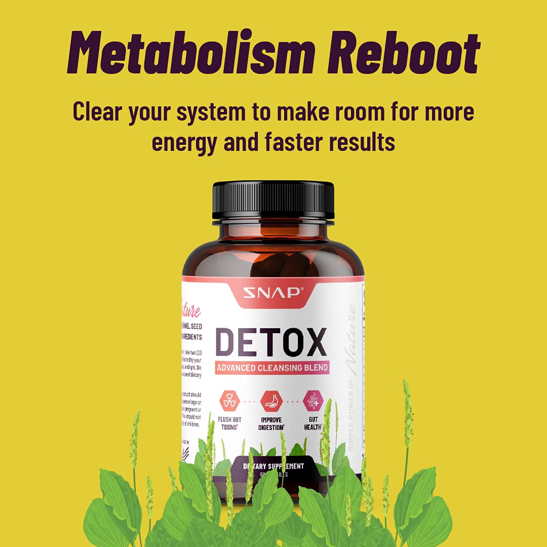 Snap Supplements Detox Cleanse Capsules - Advanced Blend for Full Body Detox & Cleans Snap Supplements uk supplements