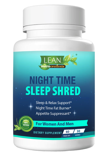 Night Time Sleep Shred Fast Fat Burner, Weight Loss Aid Pill, Appetite Suppressant Carb LEAN Nutraceuticals uk supplements