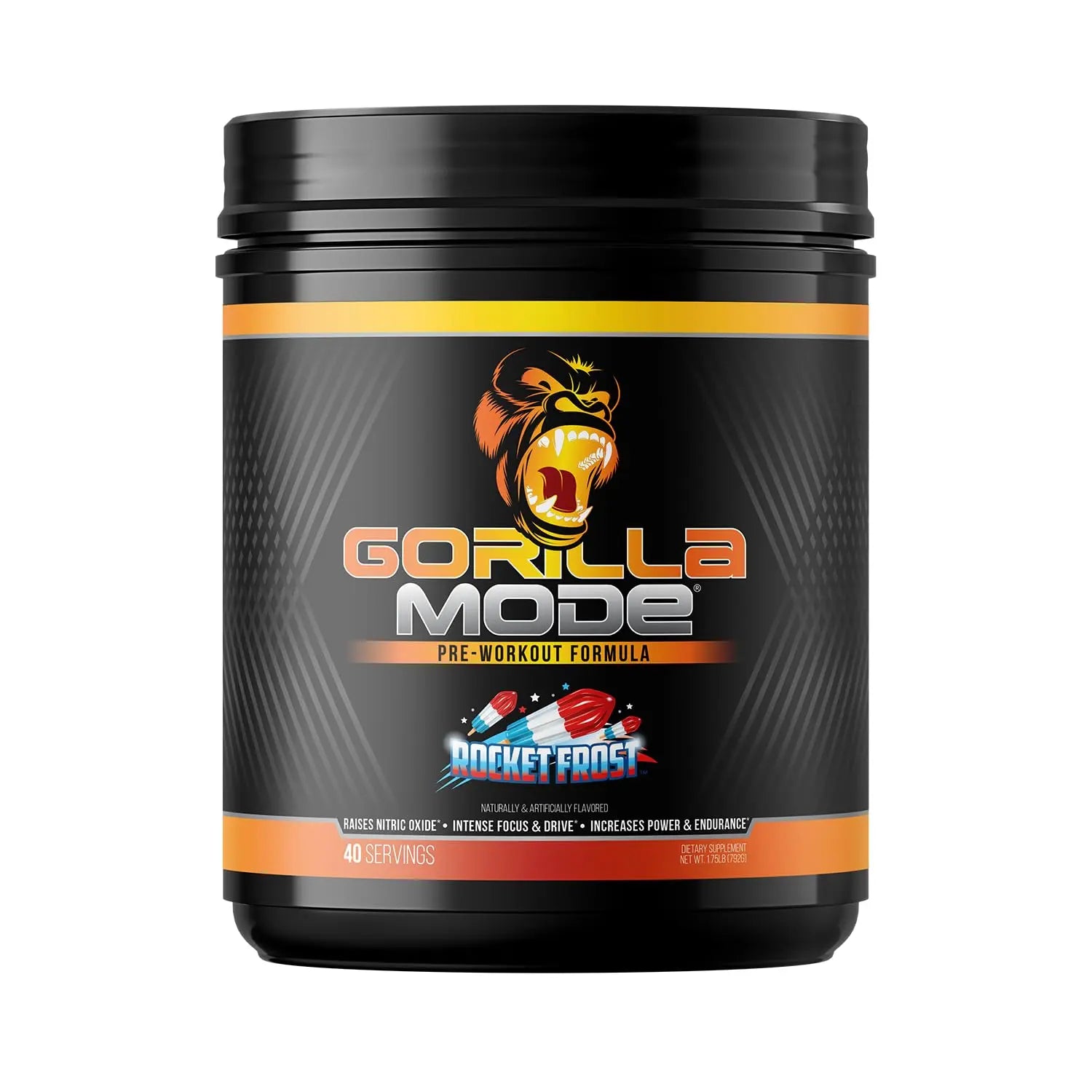 Gorilla Mode Pre Workout - Massive Pumps · Laser Focus · Energy · Power - L-Citrulline, Creatine, L-Tyrosine, Betaine, Hydroprime®, Alpha-GPC, 400mg Caffeine, Huperzine A - 792g (Rocket Frost) Gorilla Mind uk supplements