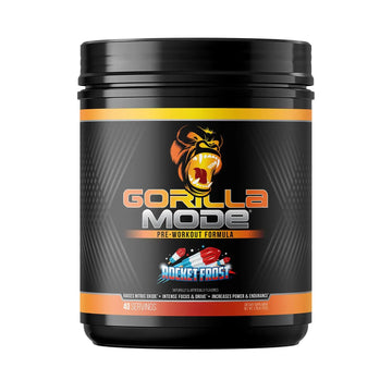Gorilla Mode Pre Workout - Massive Pumps · Laser Focus · Energy · Power - L-Citrulline, Creatine, L-Tyrosine, Betaine, Hydroprime®, Alpha-GPC, 400mg Caffeine, Huperzine A - 792g (Rocket Frost) Gorilla Mind uk supplements