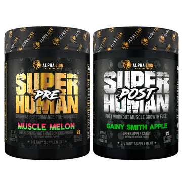 ALPHA LION Superhuman Pre Workout Powder & Post Workout Recovery Bundle, Sustained ALPHA LION uk supplements