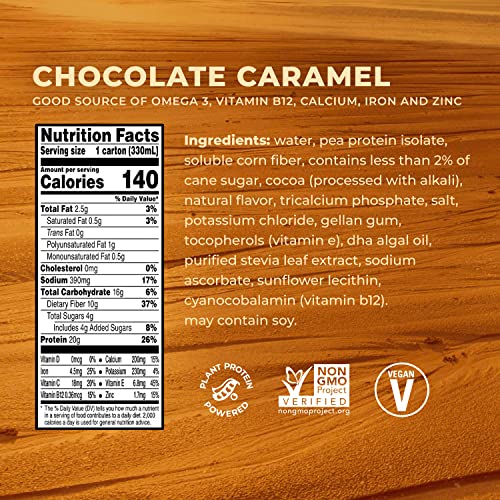 Evolve Plant Based Protein Shake, Chocolate Caramel, 20g Vegan Protein, Dairy Free Evolve uk supplements