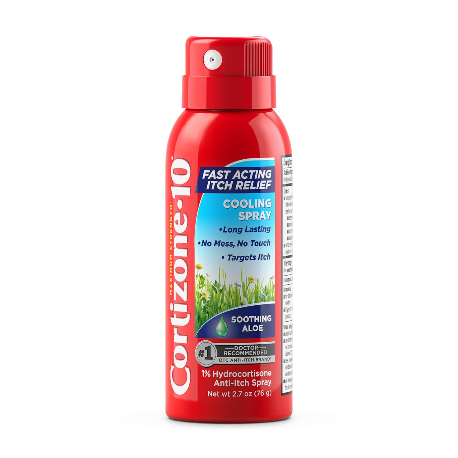 Cortizone 10 Maximum Strength Soothing Aloe Itch Relief Cooling Spray, 1% Hydrocortisone, Fast-Acting, Anti-Itch Spray for Bug Bites, Rash, Eczema, Psoriasis, Poison Ivy, Oak, Sumac, 2.7 oz Cortizone 10 uk supplements