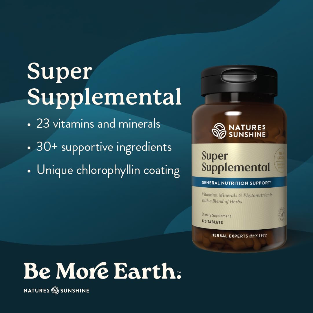 Nature's Sunshine Super Supplemental: Complete Multivitamin with Minerals, Antioxidants & More for Nutritional Gaps, Overall Health, Immune & Energy Support. 120 Tabs Nature's Sunshine uk supplements