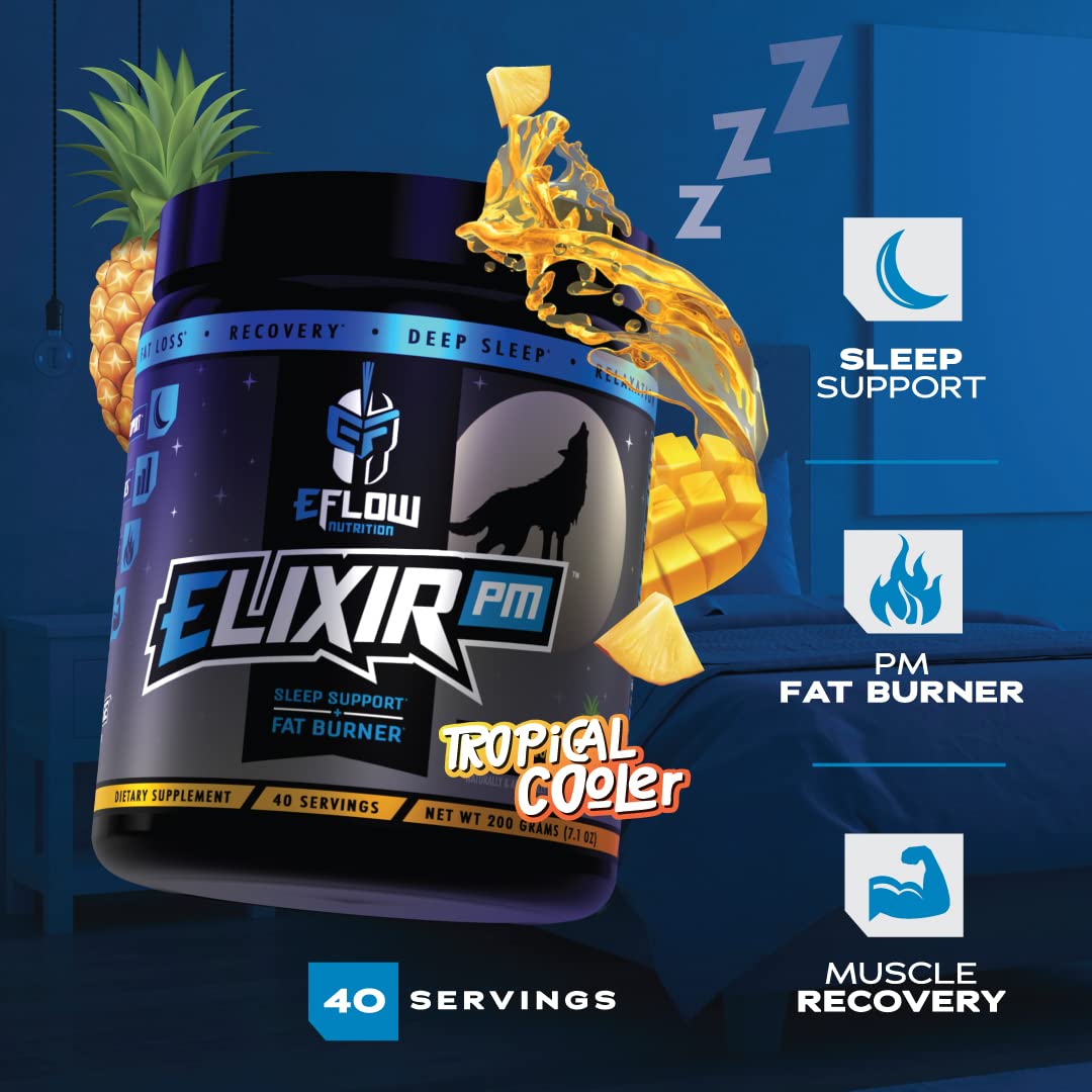 eFlow Nutrition Elixir PM - Night time Fat Burner and Natural Sleep Support - GABA, l-carnitine eFlow Nutrition uk supplements