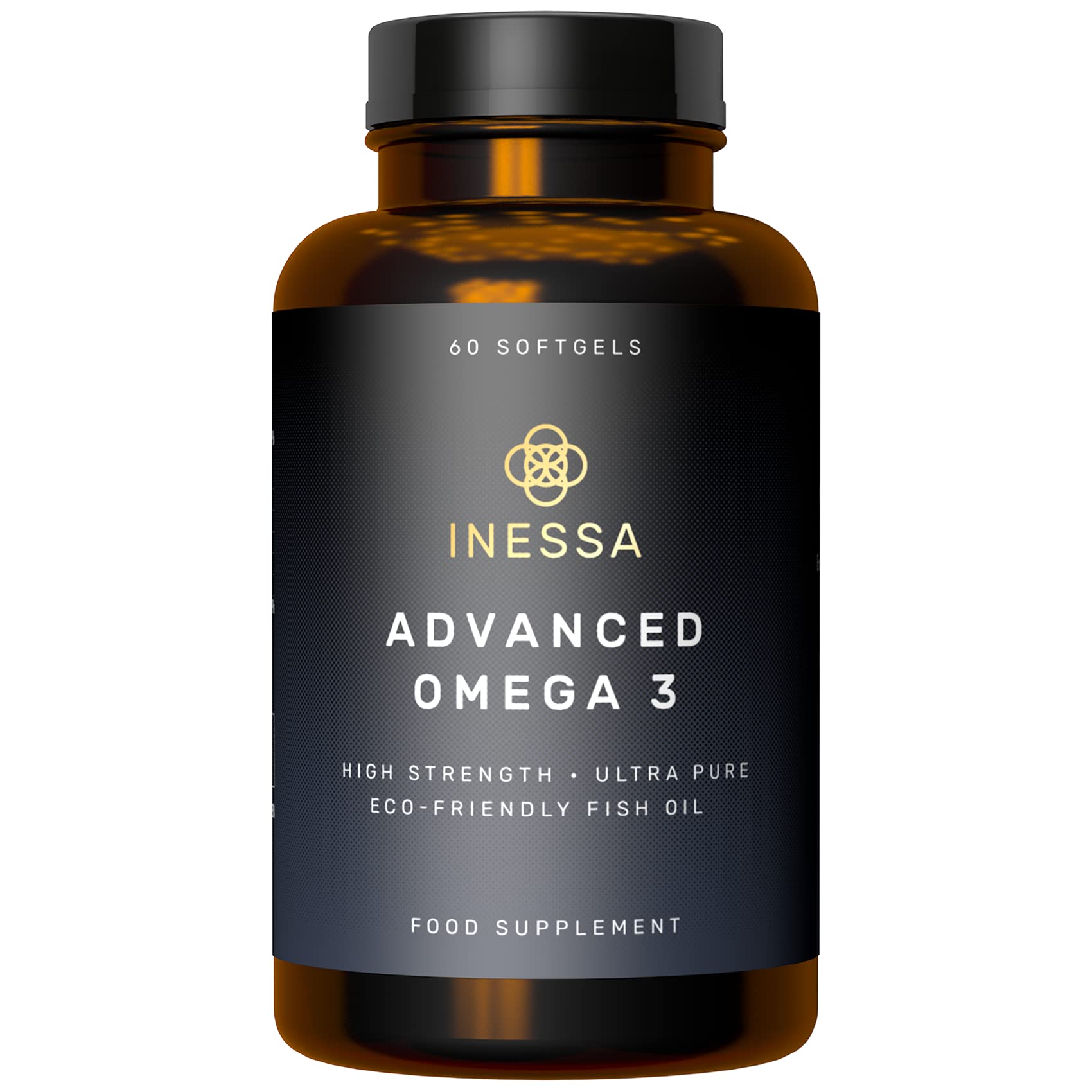 Omega 3 Fish Oil 1200mg (480mg EPA/360mg DHA per capsule) High Strength, Ultra Pure Inessa uk supplements