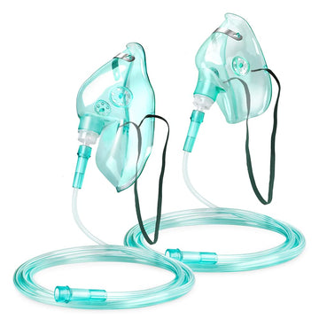 ANSNF 2 Pack Oxygen Mask for Face Adult with 6.6' Tube & Adjustable Elastic Strap - Size M+L ANSNF uk supplements