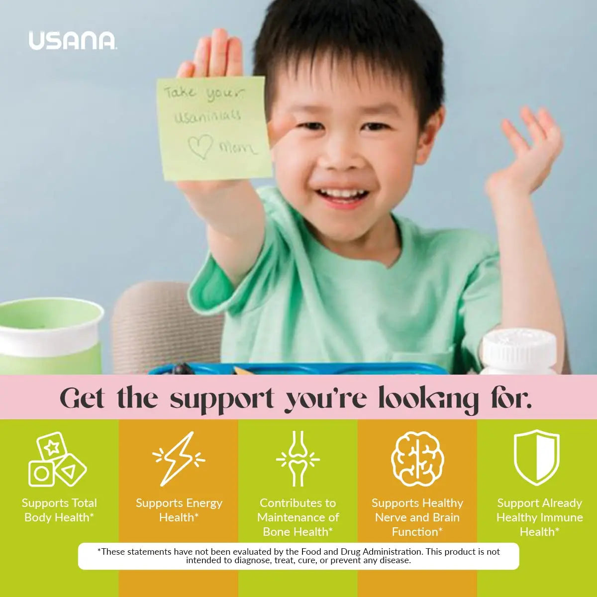 USANA Usanimals Multivitamin for Kids - Daily Chewable Tablets with Vitamins A, C, D, E, B6, B12, Zinc, Iron - Supports Immune, Bone & Brain Health USANA uk supplements