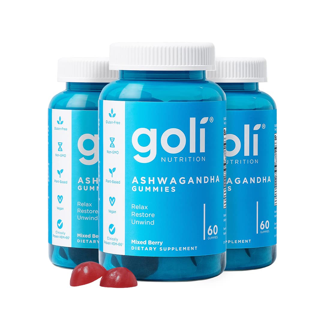Goli Ashwagandha & Vitamin D Gummy - 180 Count - Mixed Berry, KSM-66, Vegan Goli uk supplements