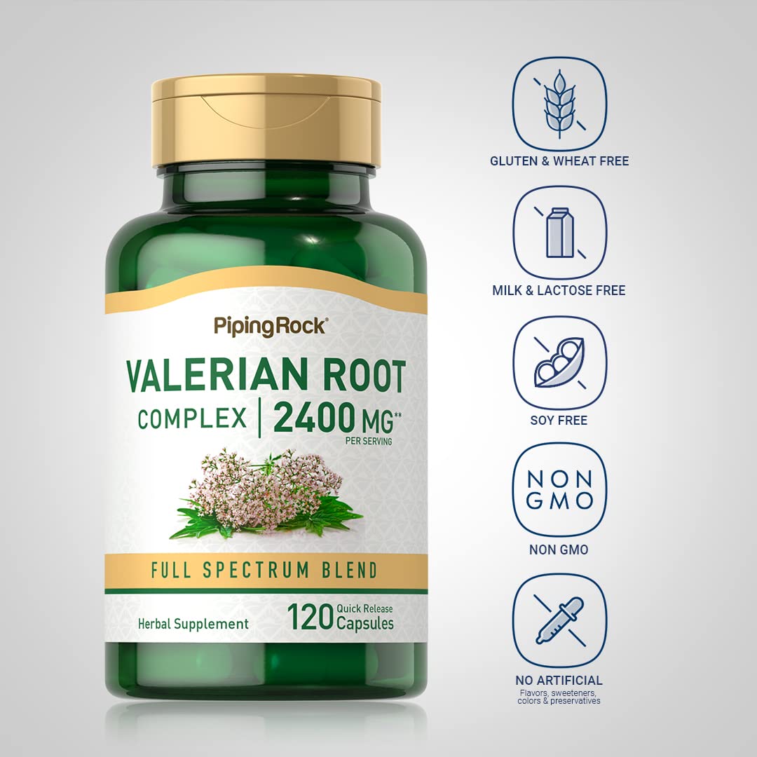 Piping Rock Valerian Root Capsules | 120 Count | Extract Supplement | Herbal Blend | Non-GMO, Gluten Free Piping Rock uk supplements