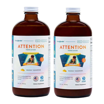 LIQUIDHEALTH Attention, Liquid Multivitamin for Kids & Teens - Improves Memory Retention, Concentration, Focus, Mood, Relaxation & Calming LIQUIDHEALTH uk supplements