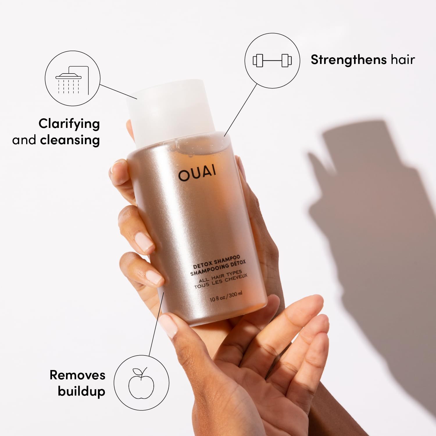 OUAI Detox Shower Routine Bundle - Gentle Detox Face Cleanser (7.8 Oz) and Clarifying Shampoo with Apple Cider Vinegar (10 Oz) - Removes Dirt, Oil, Product, Makeup, and Sunscreen - 2-Piece Bundle OUAI uk supplements