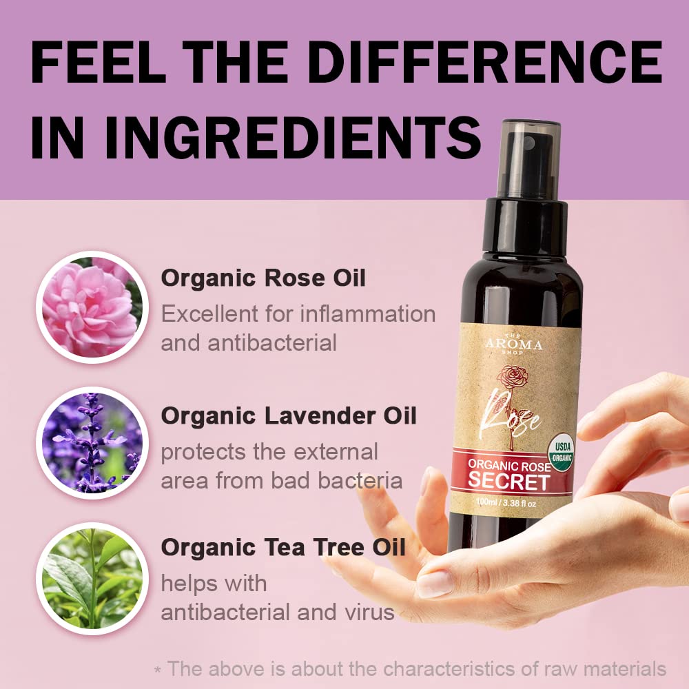 [USDA] TheAromaShop Organic Rose Secret- Natural feminine Spray,Intimate Care The Aroma Shop uk supplements