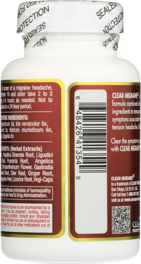 Clear Migraine Clear Products 60 Caps Gagaciso uk supplements