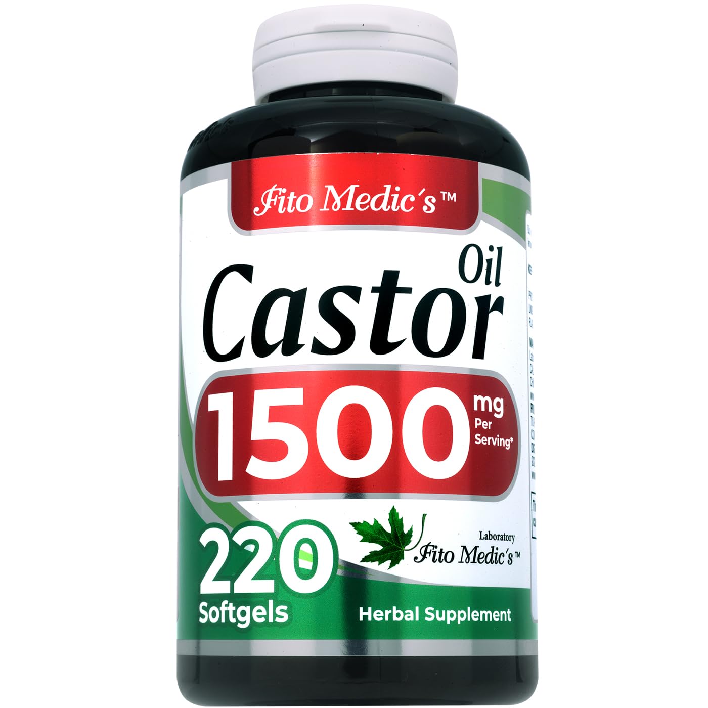 Lab | castor oil pills |220 softgels |1500 mg| castor oil capsules | castor oil capsules organic FITO MEDIC'S uk supplements