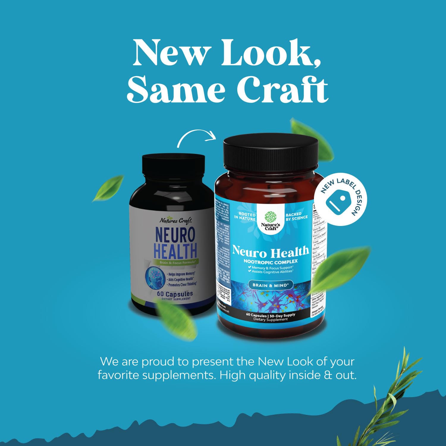 Nootropics Brain Support Supplement - Mental Focus Nootropic Memory Supplement Huntington Labs uk supplements