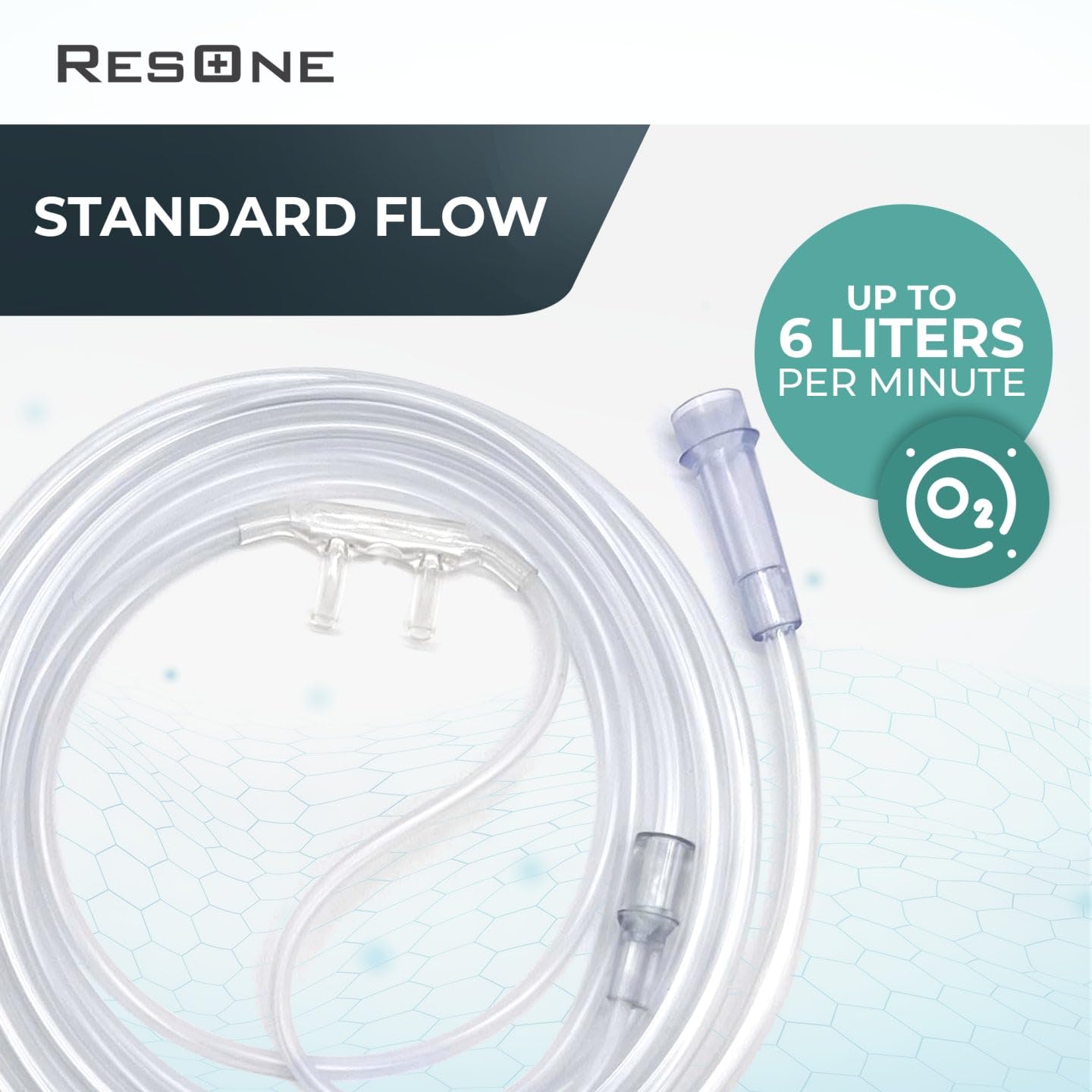 ResOne Soft Nasal Cannula 5-Pack - Oxygen Cannula, Curved Prongs, 4Ft Crush-Resistant Tubing ResOne uk supplements
