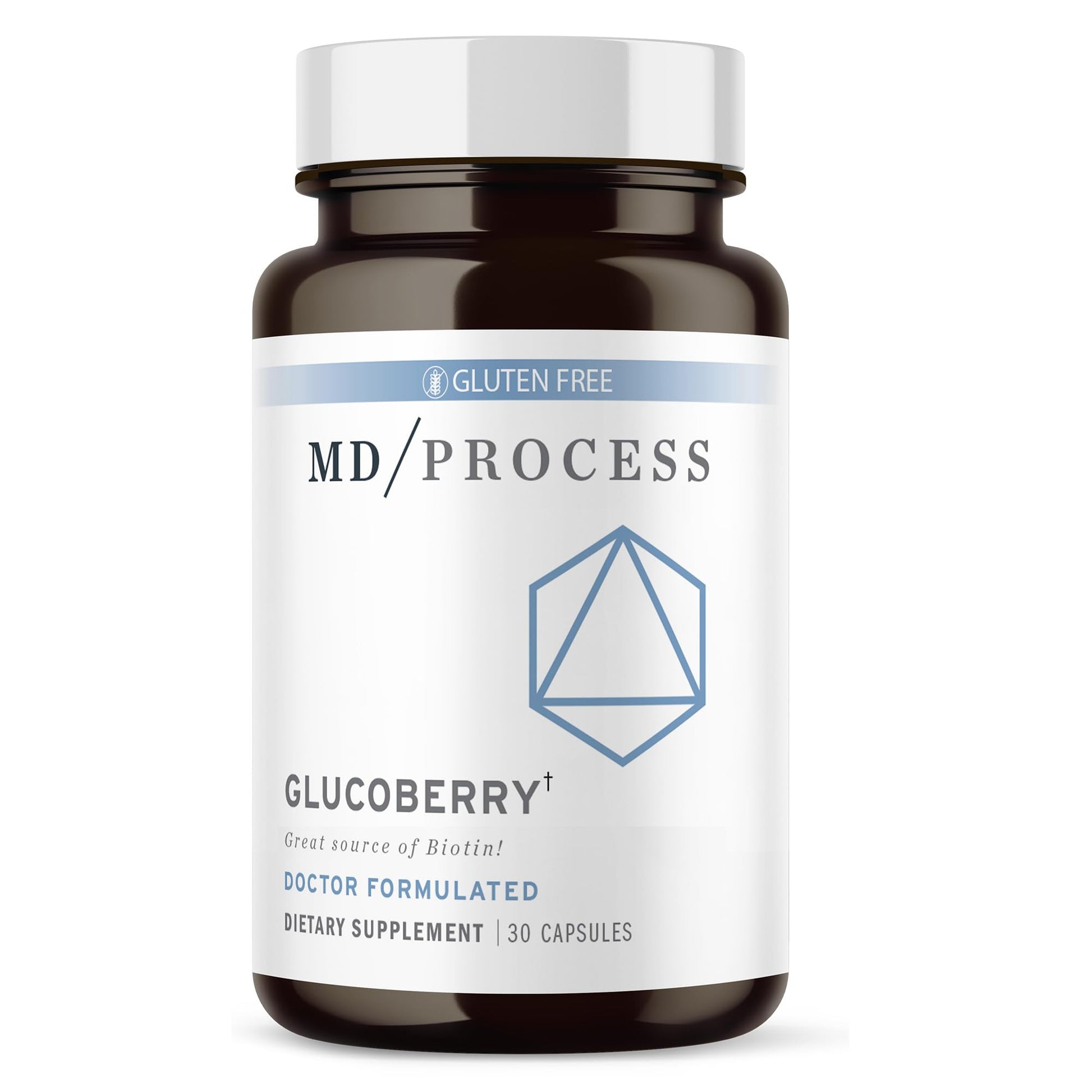 MD Process GlucoBerry Maqui Berry Extract with Chromium Picolinate for Blood Health Support - with Biotin and Gymnema Sylvestre - Doctor Formulated - 30 Capsules MD Process uk supplements