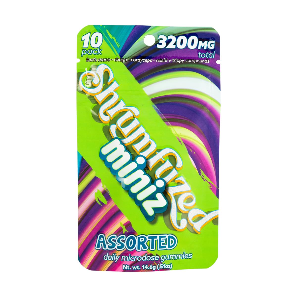 Shrumfuzed Miniz - Proprietary Nootropic Gummy 3200mg - Lion's Mane, Reishi, Chaga, Cordycep, and Proprietary Nootropic Mushroom Blend (10pk, Assorted) Shrumfuzed uk supplements