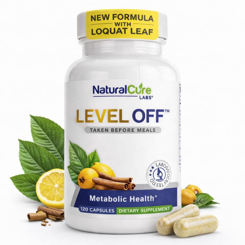 Natural Cure Labs Level Off Anti Spike Formula Glucose Supplement – Capsules for Metabolic Health, Helps Moderate Glucose Spikes, Vegan, Non-GMO, Gluten Free (120 Count (Pack of 1)) Natural Cure Labs uk supplements