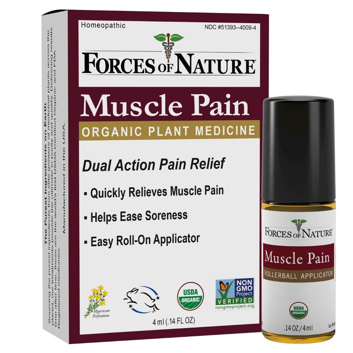 Forces of Nature - Natural, Organic Muscle Pain Relief (4ml) (Packaging May Vary) Forces of Nature uk supplements