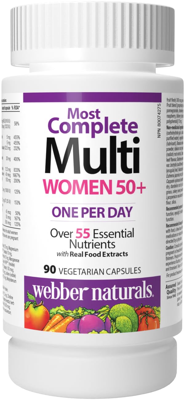 Webber Naturals Women's 50+ Most Complete Multi, 90 Vegetarian Capsules Webber Naturals uk supplements