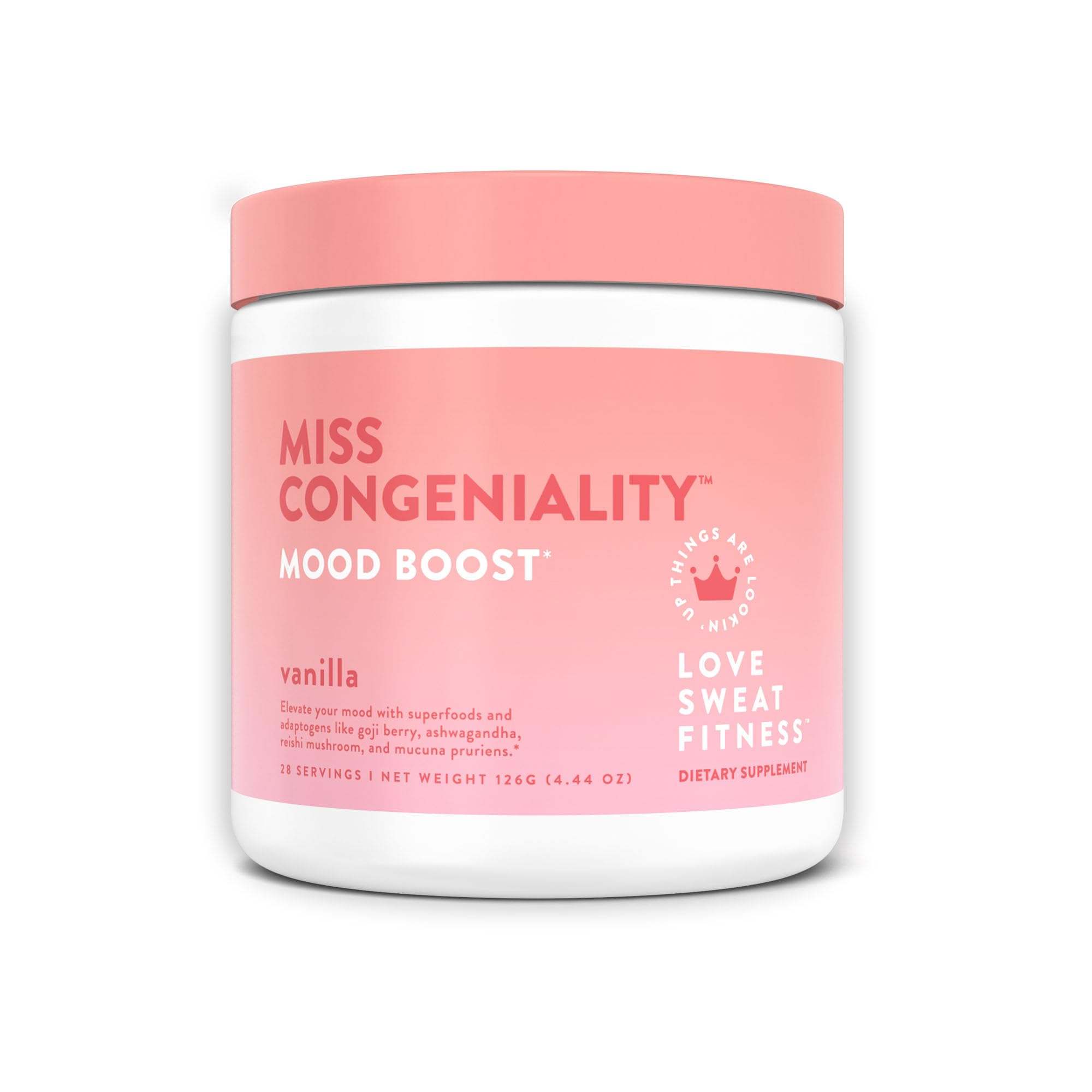 Love Sweat Fitness Mood & Stress Support Supplement for Women | Ashwagandha, B Vitamins & Magnesium Powder | Focus, Calm & Balance | Miss Congeniality Vanilla | Vegan, Non-GMO | 28 Servings Love Sweat Fitness uk supplements