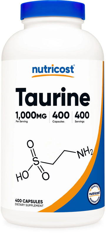 Nutricost Taurine 1000mg, 400 Capsules Nutricost uk supplements