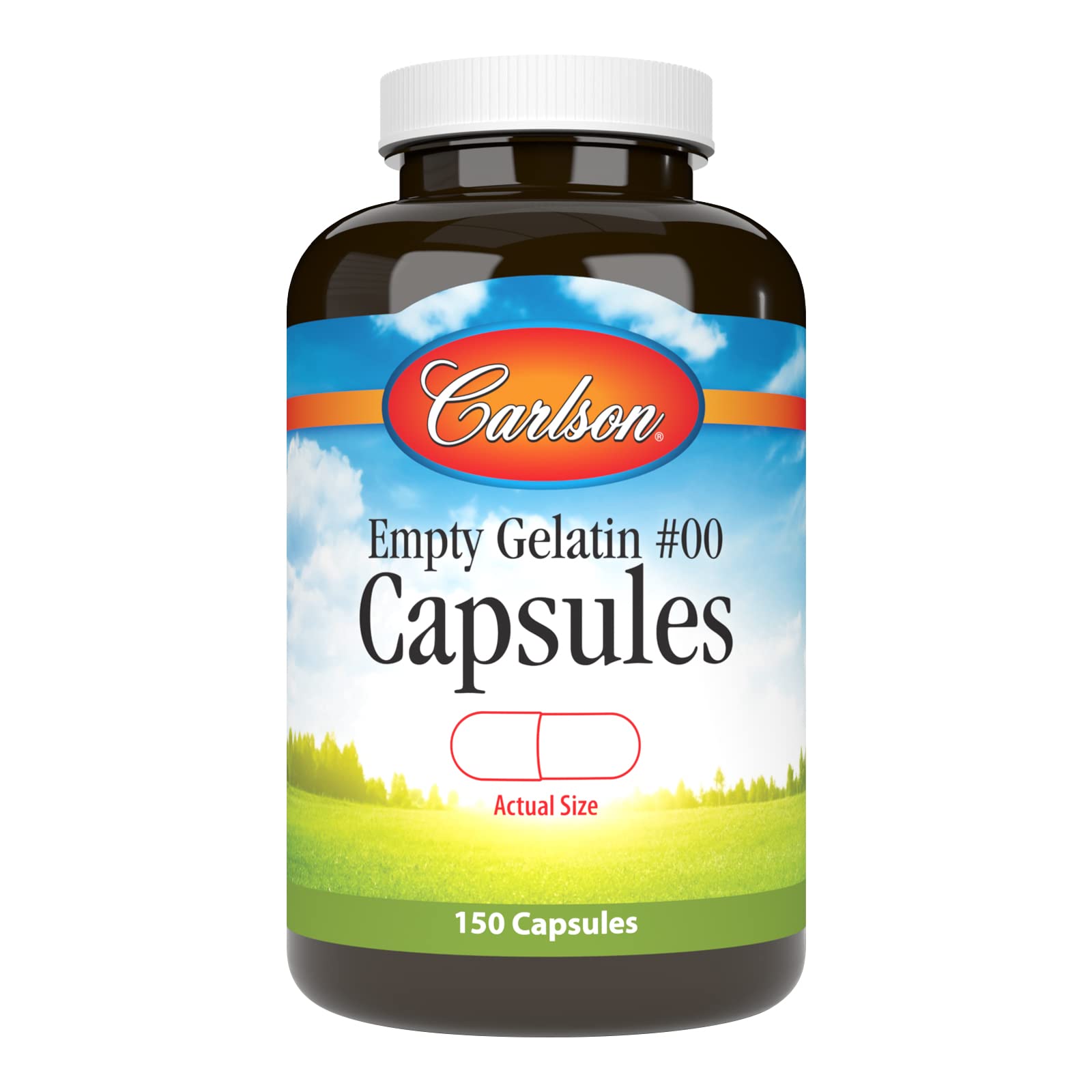 Carlson - Empty Gelatin #00 Capsules, Easy to Separate & Fill, 150 capsules Carlson uk supplements