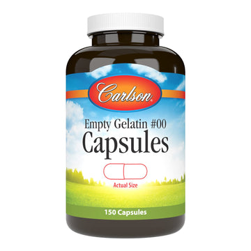 Carlson - Empty Gelatin #00 Capsules, Easy to Separate & Fill, 150 capsules Carlson uk supplements