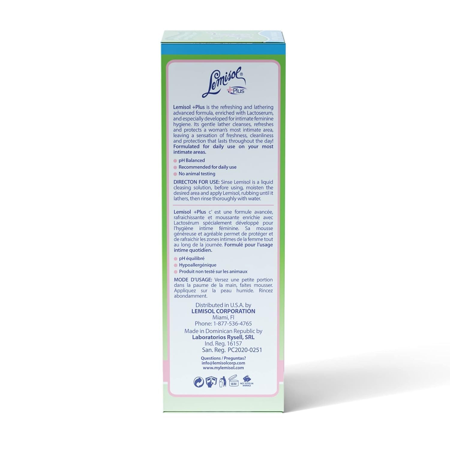 Lemisol Plus Feminine Wash 16 oz (Pack of 5) Lemisol uk supplements