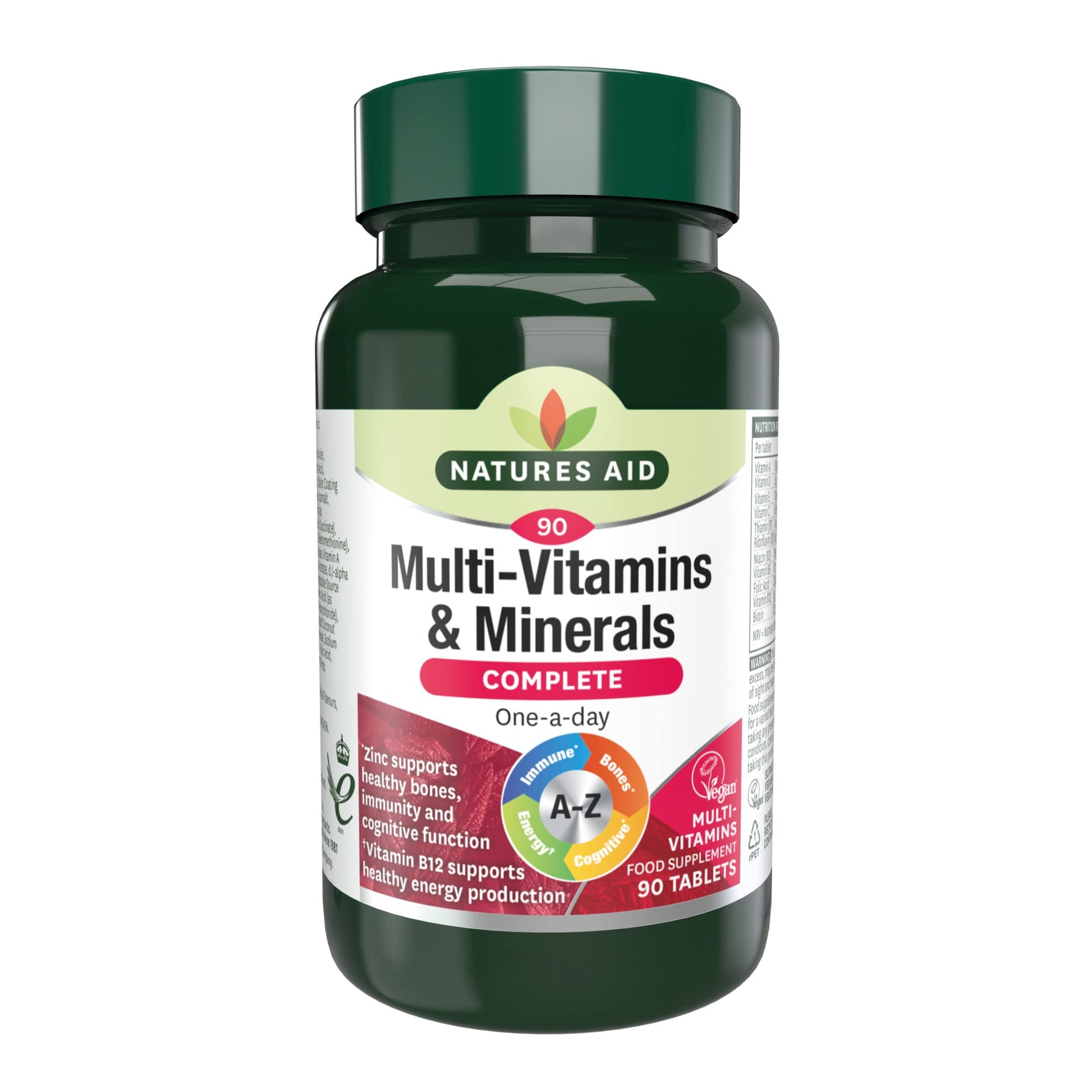 Natures Aid Multivitamins and Minerals, 90 Count (Pack of 1), (Packing may vary) natures aid uk supplements