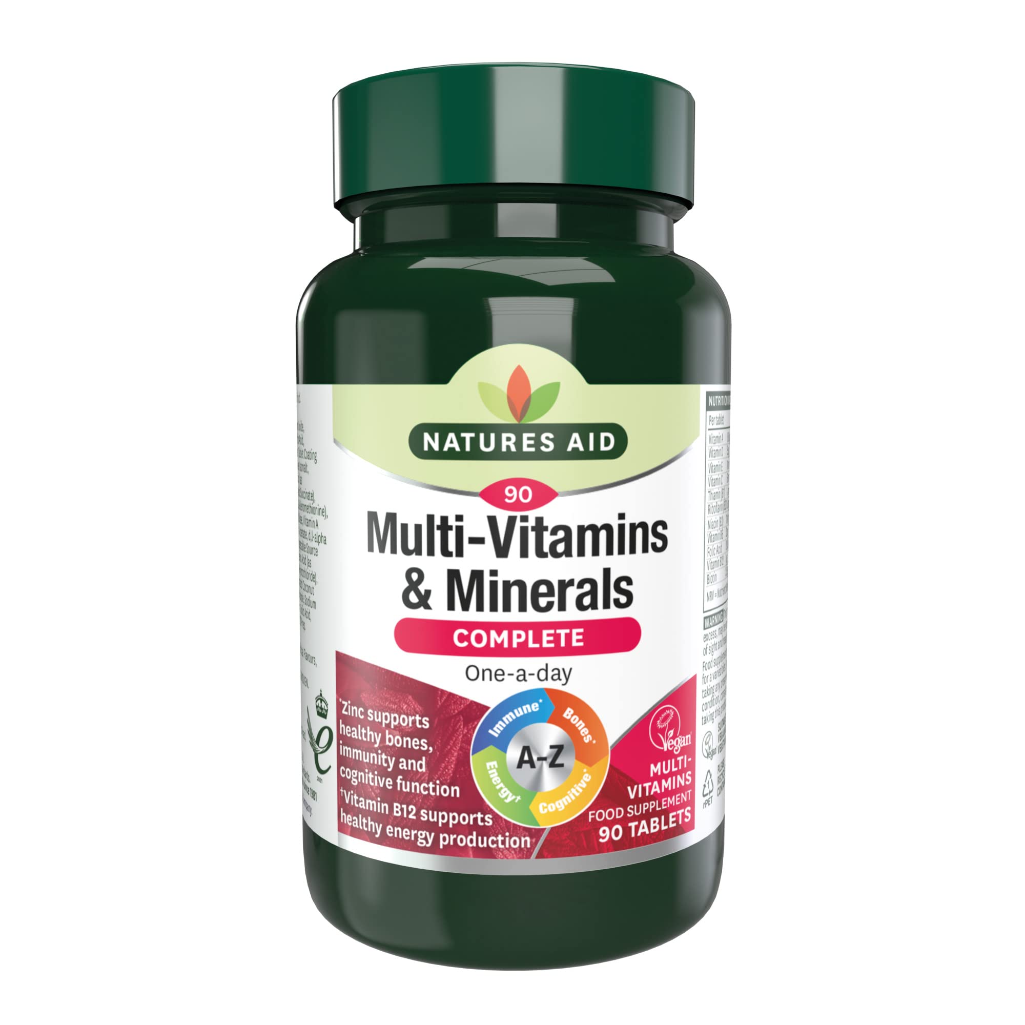 Natures Aid Multivitamins and Minerals, 90 Count (Pack of 1), (Packing may vary) natures aid uk supplements