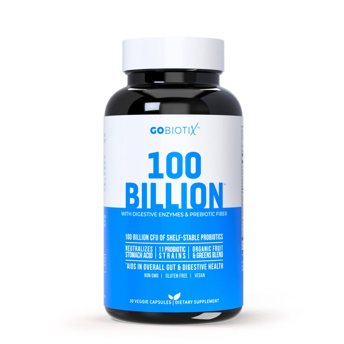 100 Billion - Probiotics and Prebiotics Supplement Pills - Digestive Enzymes and Prebiotic GOBIOTIX uk supplements