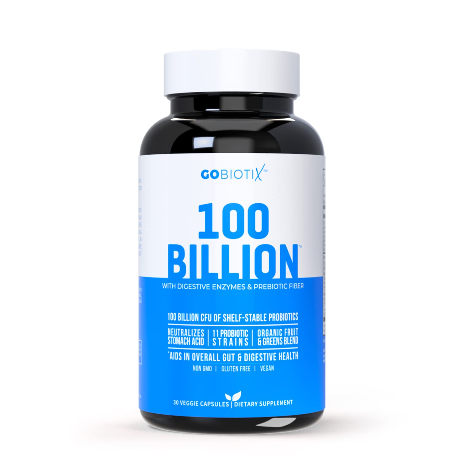 100 Billion - Probiotics and Prebiotics Supplement Pills - Digestive Enzymes and Prebiotic GOBIOTIX uk supplements