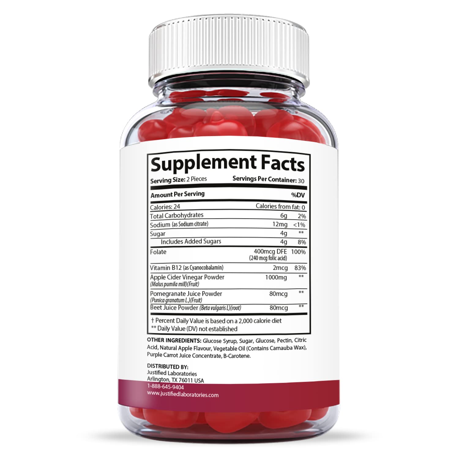 Justified Laboratories (3 Pack) Ketofitastic Keto Gummies 1000MG ACV with Pomegranate Justified Laboratories uk supplements