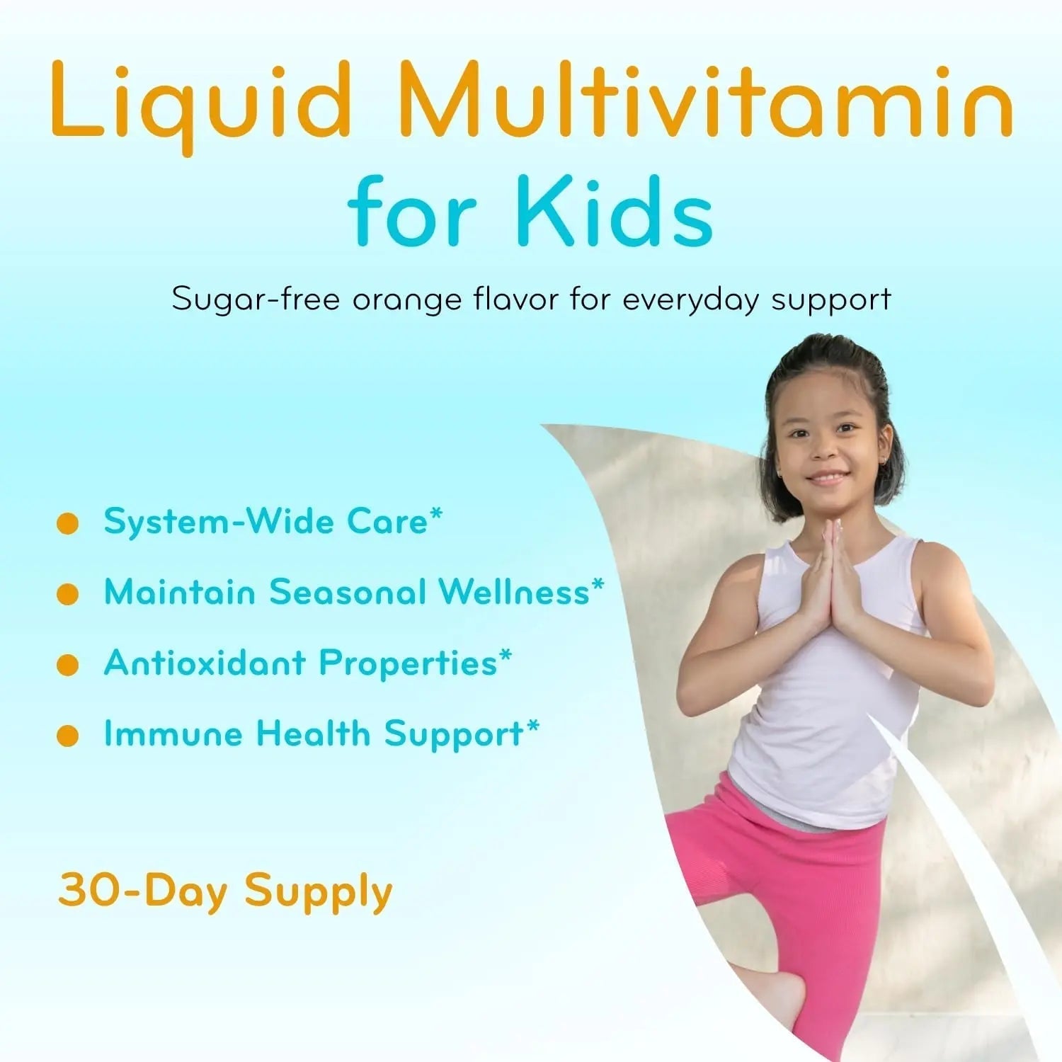 Sugar Free Liquid Multivitamin for Kids - High Absorption Kids Liquid Multivitamin with Vitamins A C D E & B Complex Plus Quercetin Immune Support Complex Clear Formulas uk supplements