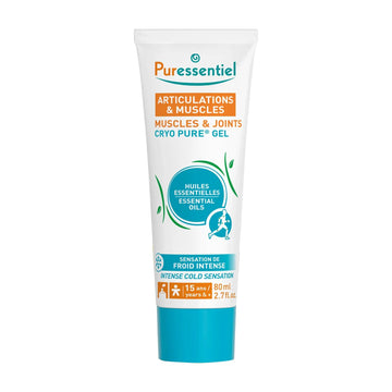 Puressentiel Muscles and Joints Cryo Pure Gel - Intense Cold Effect - Non-Sticky Formula with 14 Calming Essential Oils - Muscle Relaxer - 2.7 oz Puressentiel uk supplements
