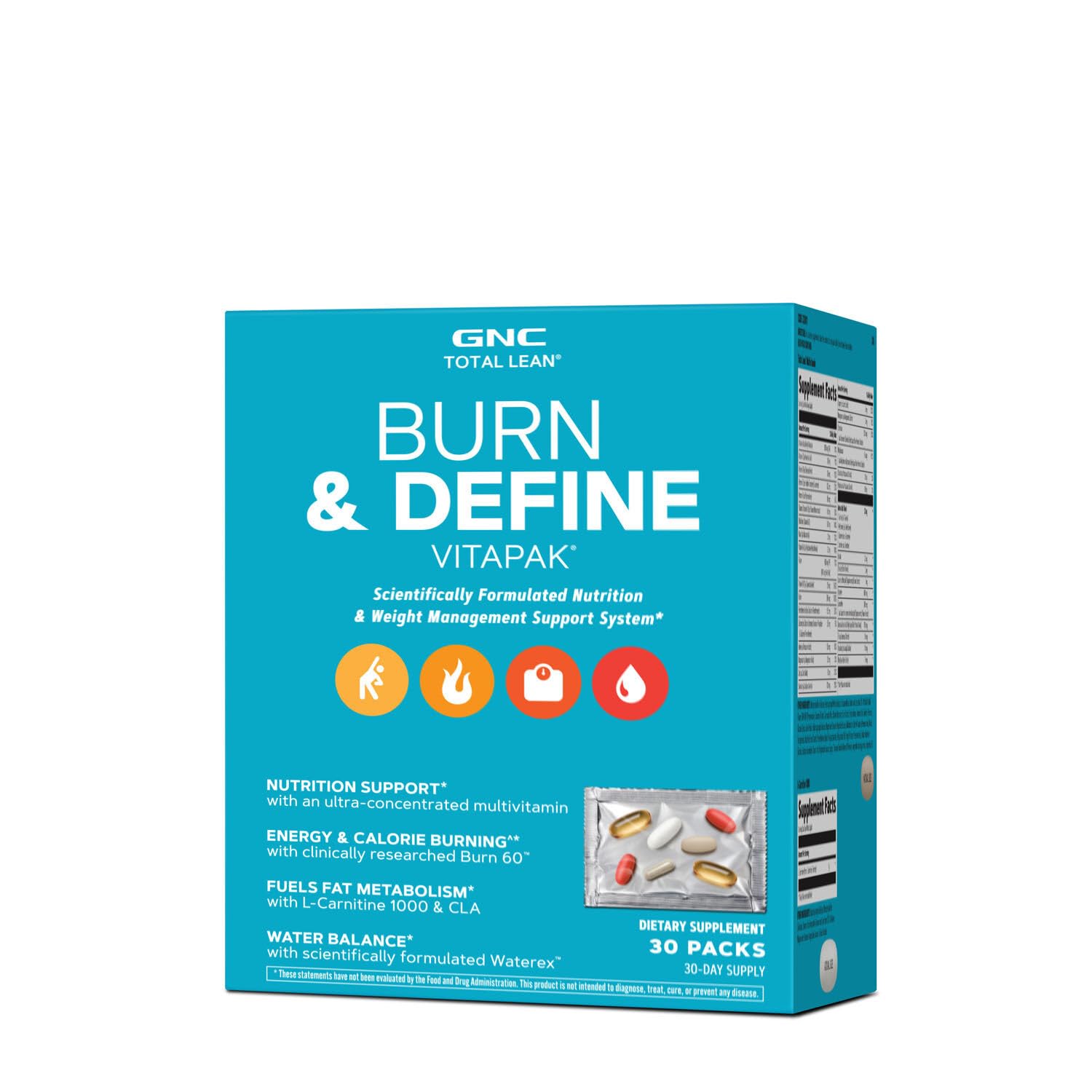 GNC Total Lean Total Lean Burn & Define VitaPak - 30 Vitapaks GNC uk supplements