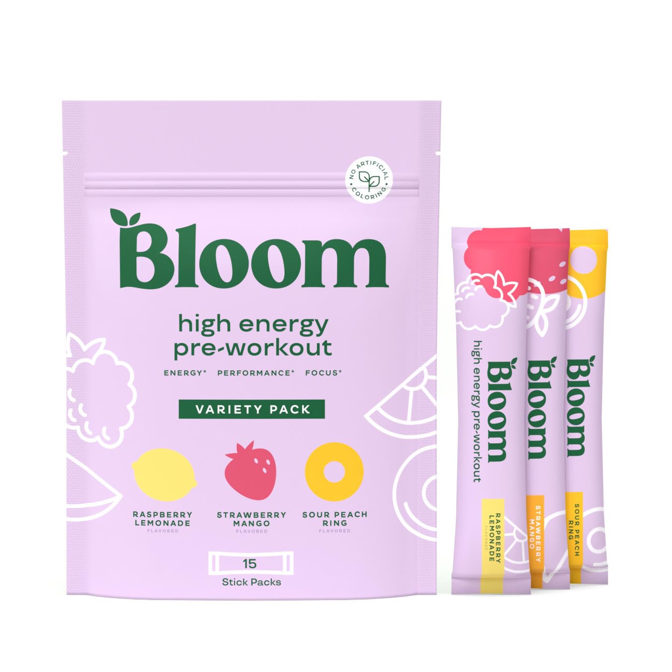 Bloom Nutrition High Energy Pre Workout Powder for Women - Natural Caffeine Powder Bloom Nutrition uk supplements