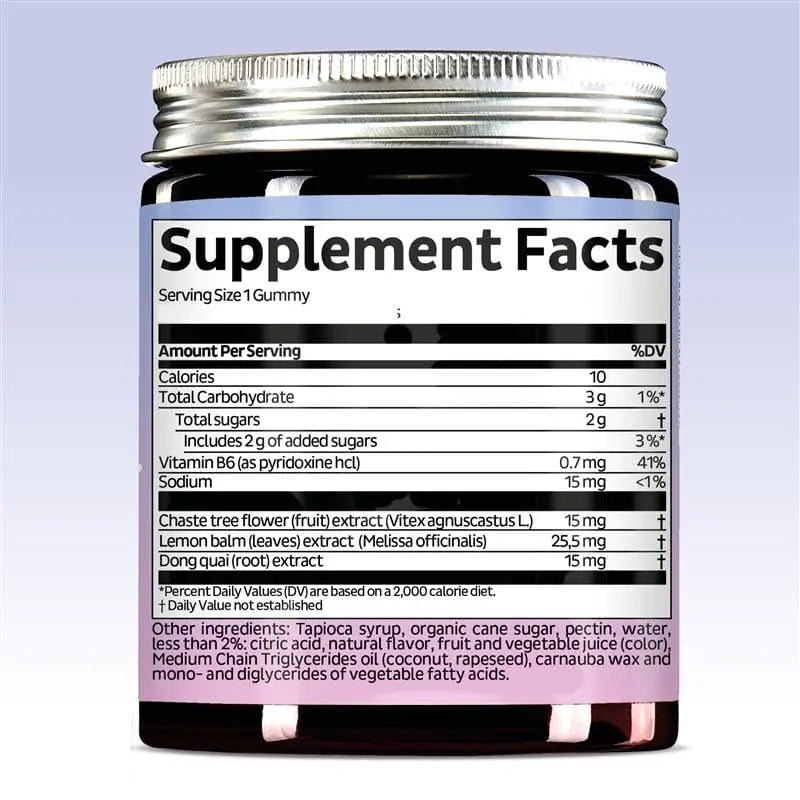 PMS Support Supplement for Women. Menstrual Relief Gummies to Target Hormonal Breakouts, Bloating, Period Cramps, & Mood Swings. Bears with Benefits uk supplements