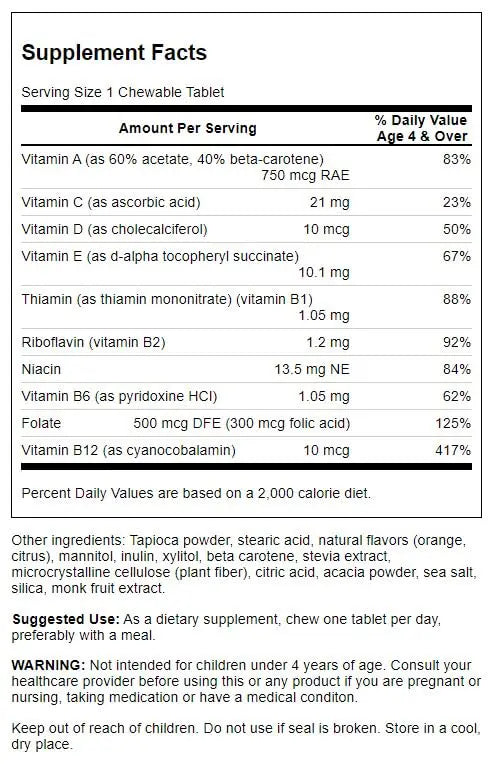 Swanson Child Multi Sugar Free ORNG 120 TABS Swanson uk supplements