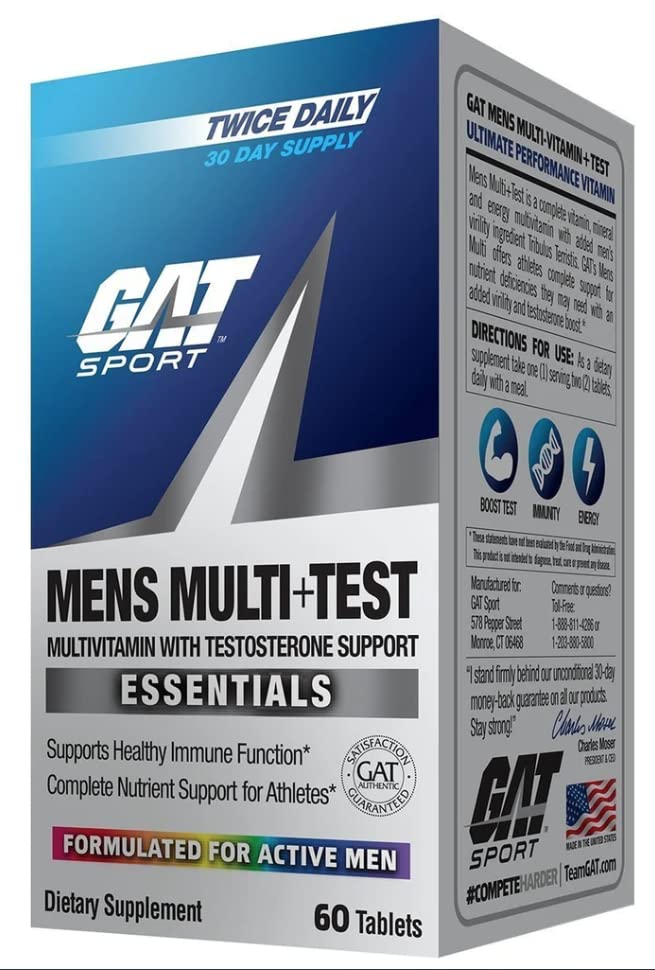 GAT SPORT Men's Multi + Test, Premium Multivitamin Tablets (60 Count) GAT SPORT uk supplements