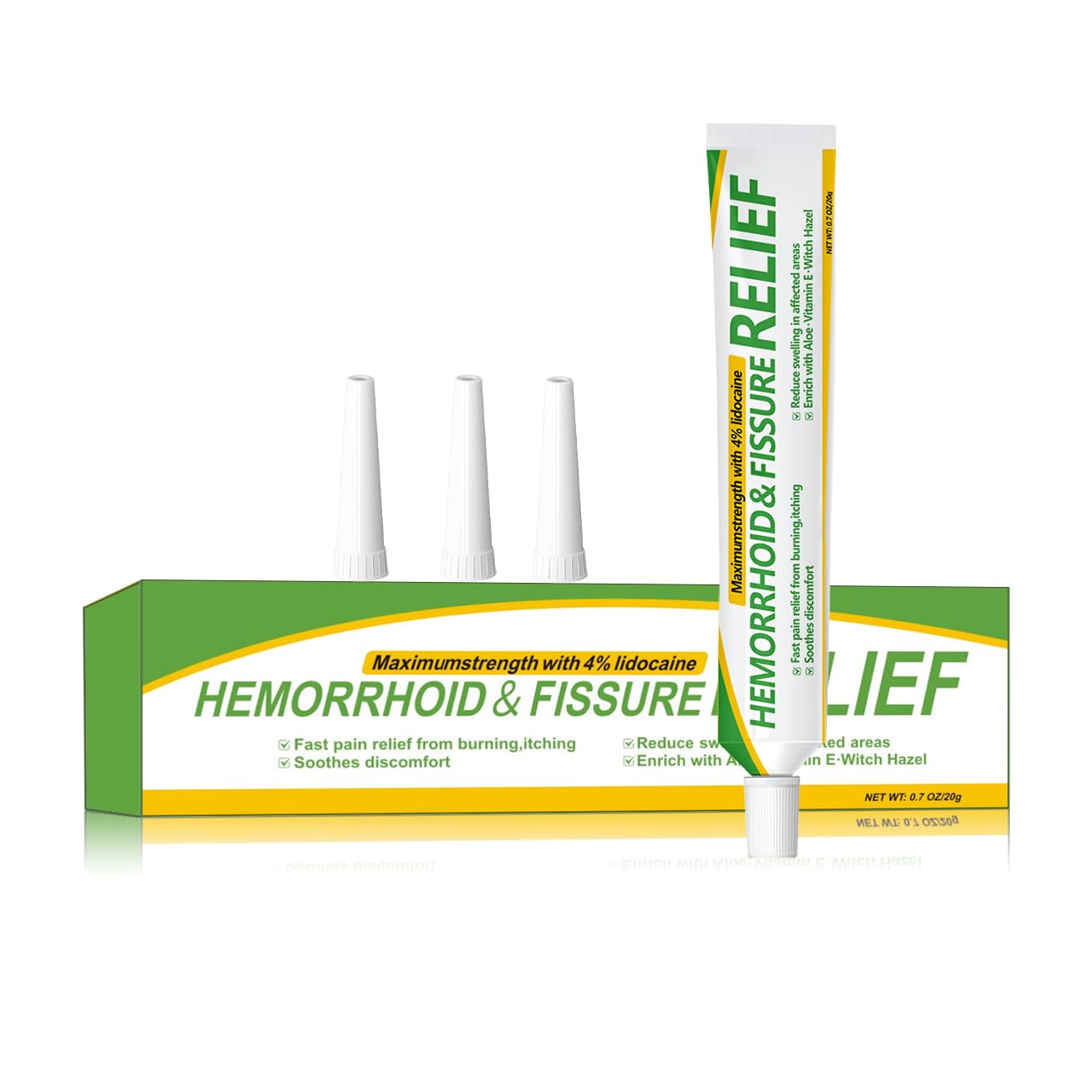 CainNeks Hemorrhoid & Fissure Relief Ointment 20g– 4% Lidocaine Maximum Strength Hemorrhoid Cream, Fast Itching Burning Swelling Relief, Herbs Fast Acting Ingredients. 0.7 oz. CainNeks uk supplements