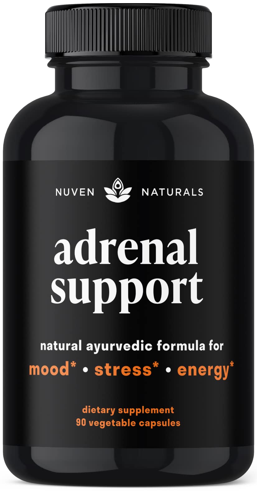 Nuven Naturals Adrenal Support - Cortisol Manager & Adrenal Support Supplements with Ashwagandha Extract, Rhodiola Rosea, Holy Basil to Help Stress, Fatigue & Energy | Adaptogens | 90 Capsules Nuven Naturals uk supplements