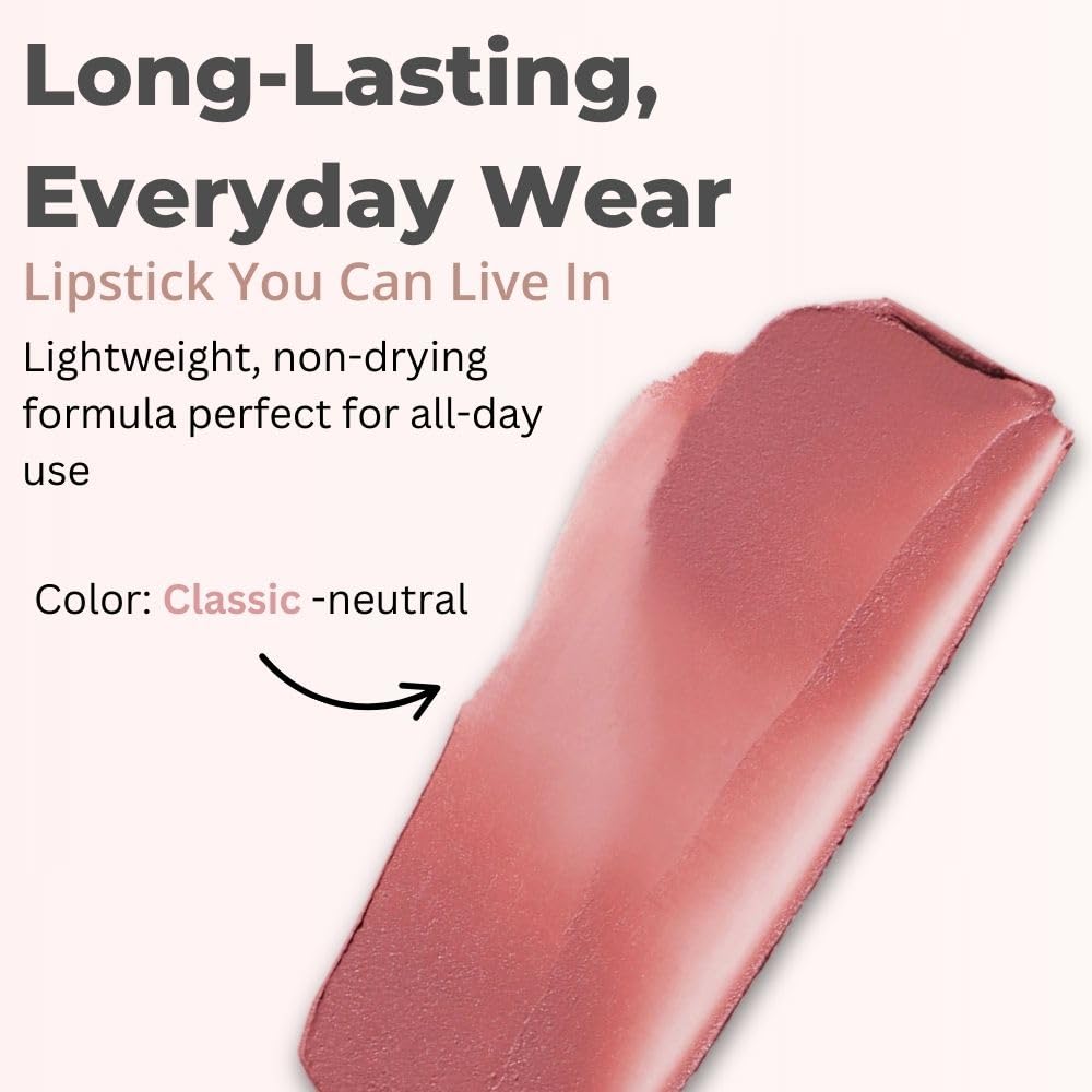 Merit Signature Lip Lightweight Matte Lipstick - 0.10 oz / 3 g (Classic (neutral), standard) Merit uk supplements