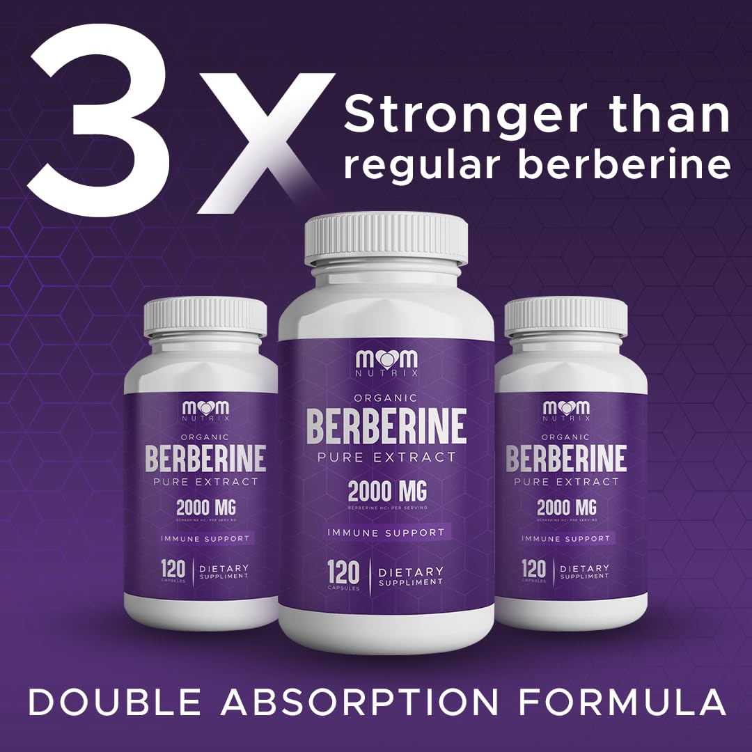 THE MONK Organic Berberine Extract 2000mg - Vegan, Non-GMO - Immune Support - Berberine HCL Supplement for Women & Men - 120 Capsules THE MONK uk supplements