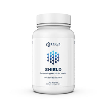 Renue By Science Shield | Liposomal Vitamin C CaAKG P.E.A Hyaluronic Acid Supplement | 120 Capsules with Vitamin C (500mg) CA AKG (150mg) Palmitoylethanolamide (75mg) HLA (75mg) | Made in The USA Renue By Science uk supplements