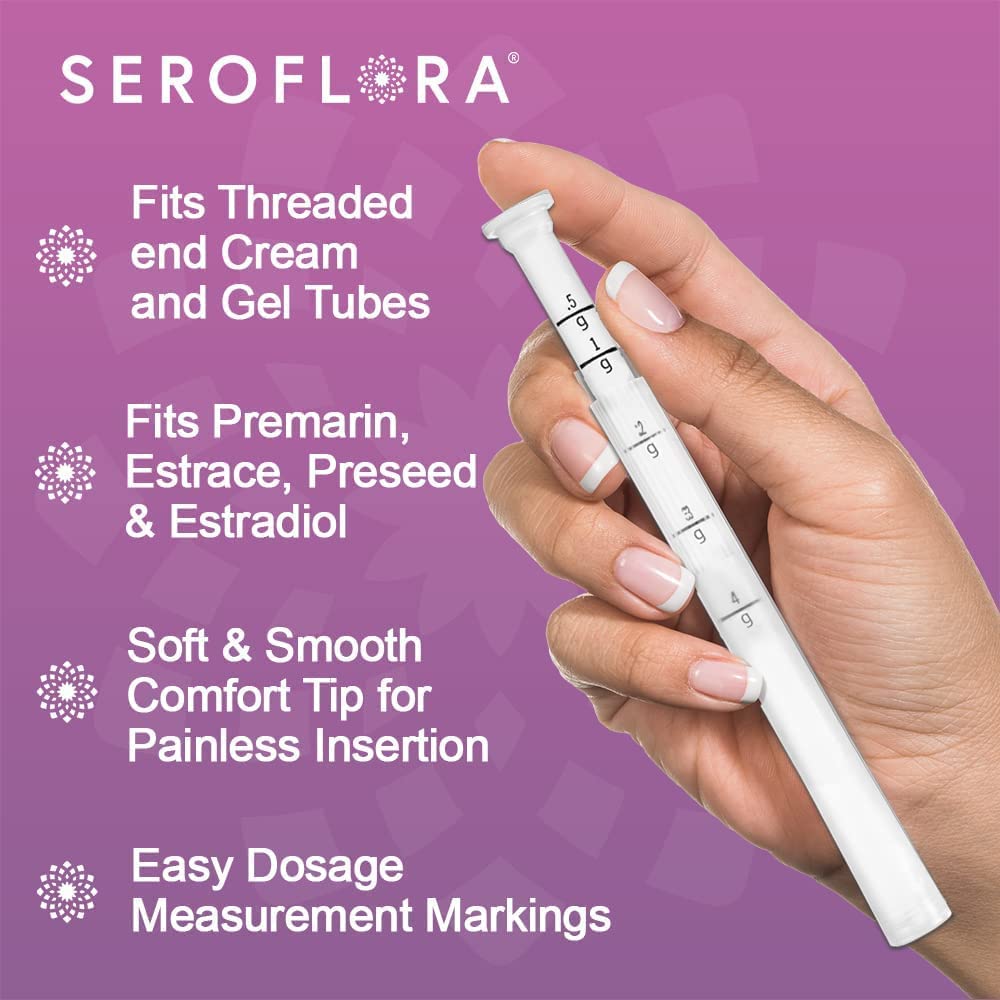 Seroflora Disposable Plastic Vaginal Applicators - Threaded End to Fit OTC Gels, Lubes or Creams Products SEROVERA uk supplements